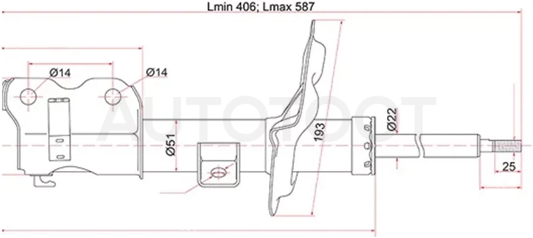 Стойка передняя Nissan Teana 03-08 - Артикул ST543039Y026 - Производитель Sat - Фото, Отзывы, Цены