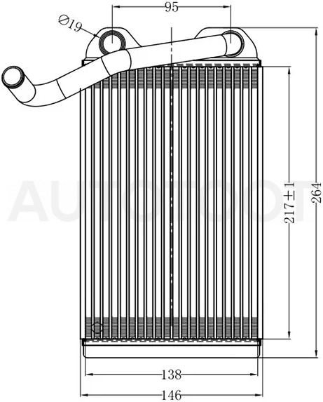 Радиатор отопителя салона Toyota 4Runner 89-95 / Hilux Surf 89-95 - Артикул STTY933950 - Производитель Sat - Фото, Отзывы, Цены