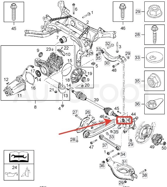 Сайлентблок задней подвески цапфы верхний -1101CAPR2 Asva для OPEL ANTARA