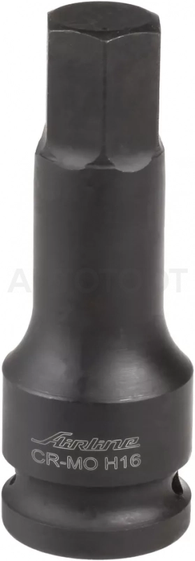 Головка ударная торцевая 1/2"DR внешний шестигранник H16, L=78мм
