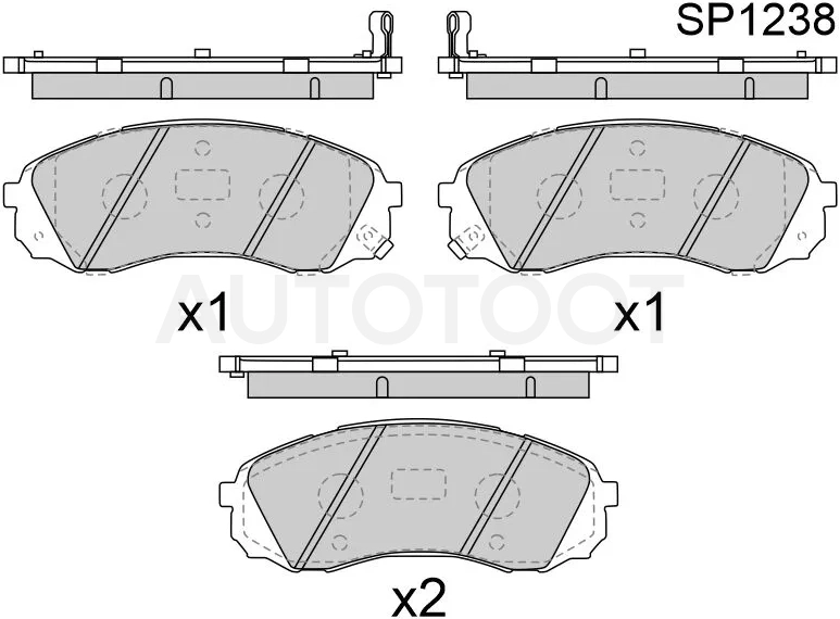 Колодки тормозные (Спереди) Haval H9 15-24 / Kia Carnival 06-14 / Hyundai Grand Starex 07-13 / H1 07-18 / Starex 07-17