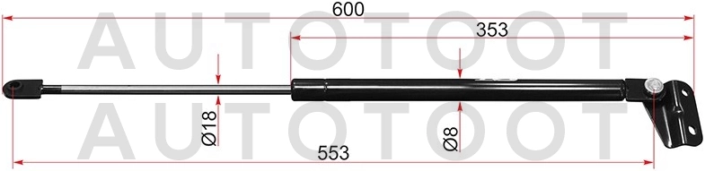 Амортизатор крышки багажника левый=правый -ST74825S9A003 Sat для HONDA CR-V