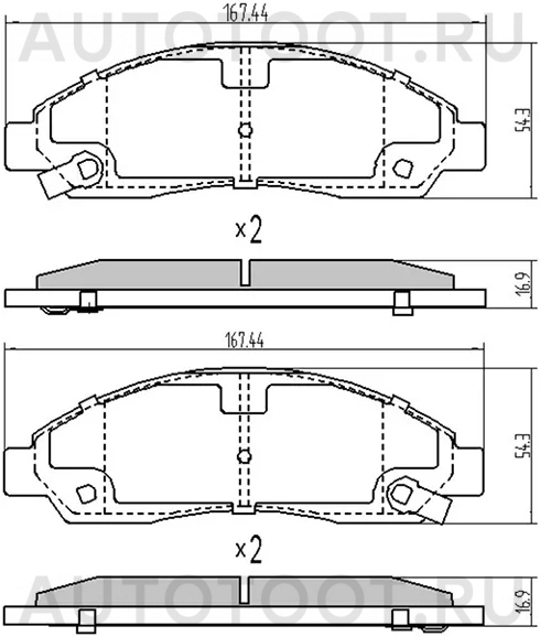 Колодки тормозные (Спереди) Isuzu D-MAX 02 - Артикул ST8980511170 - Производитель Sat - Фото, Отзывы, Цены