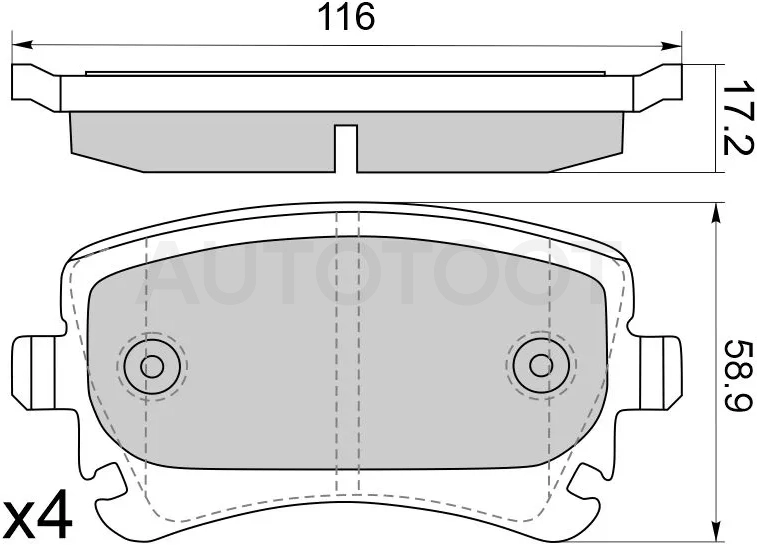 Колодки тормозные задние (без датчика износа) -ST7H0698451A Sat для VOLKSWAGEN TRANSPORTER, AUDI A4, AUDI A6