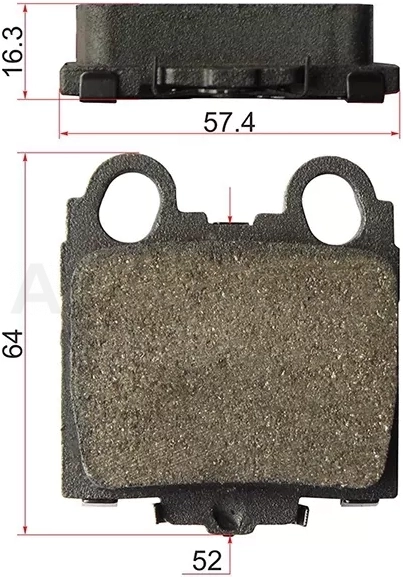Колодки тормозные (Сзади) Toyota Crown 99-07 / Mark II (X110) 00-04 / Lexus IS 98-05 / SC 01-10 / Toyota Altezza 98-05 / Aristo 97-04 / Brevis 01-07 / Crown Majesta 99-04