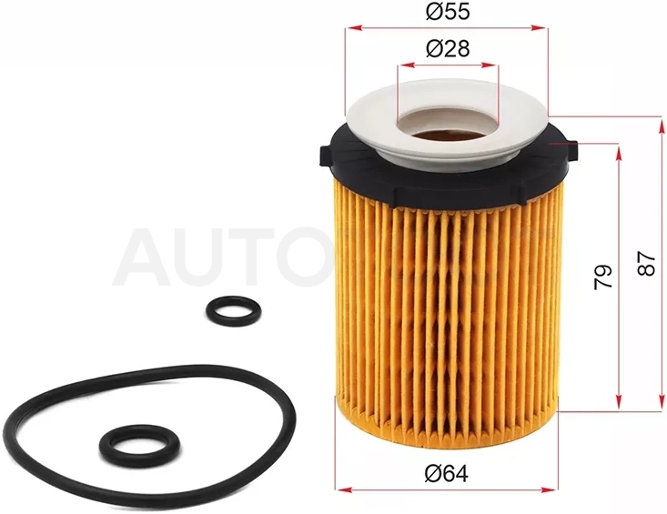 Фильтр масляный (картридж) MERCEDES A-CLASS W176/W177 12-/C-CLASS W204/W205 12-/E-CLASS W212/W213 13