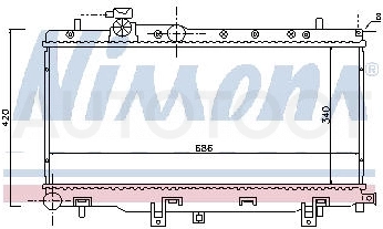 Радиатор охлаждения AT 2L 2.5L (ТУРБО)