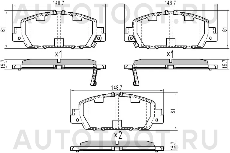 Колодки тормозные передние -ST45022T2GA00 Sat для HONDA ACCORD