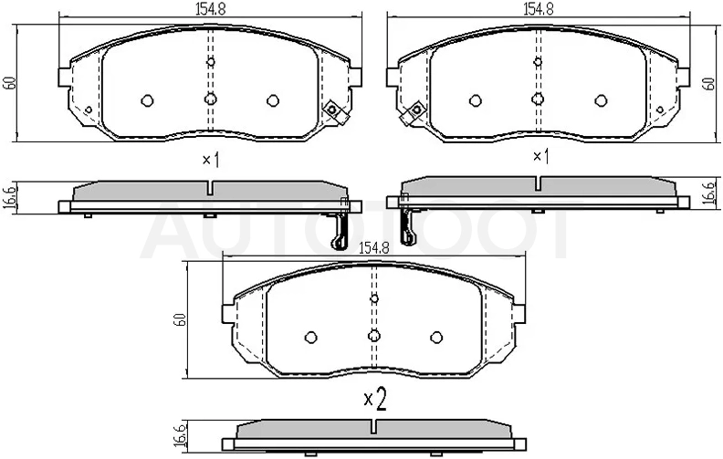 Колодки тормозные (Спереди) Hyundai Santa Fe 05-09 / Kia Sorento 02-13