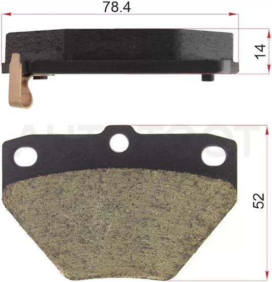 Колодки тормозные (Сзади) Toyota Corolla (E120) 00-07 / Corolla Fielder (E120) 00-06 / Corolla JPN (E120) 00-07 / Vitz 99-05