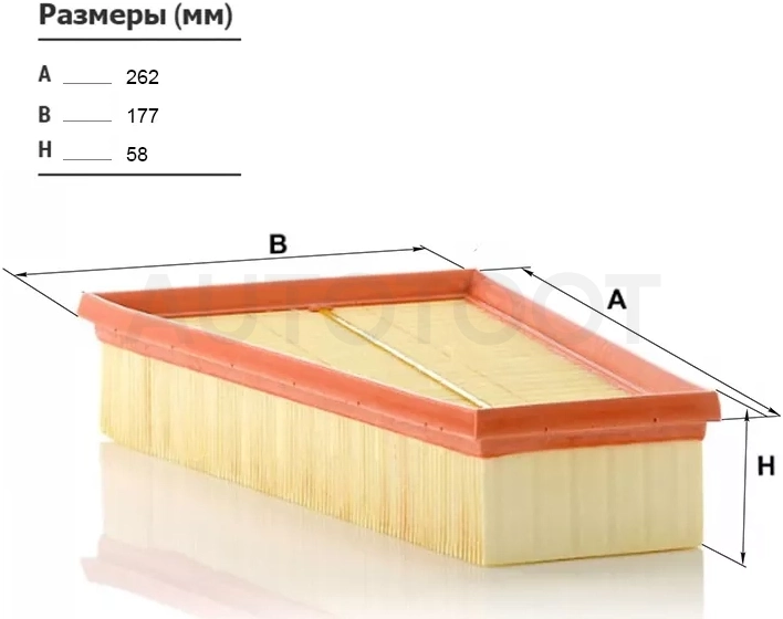Фильтр воздушный MERCEDES A-CLASS W176 12-18/B-CLASS W246 12-/CLA-CLASS C117 13-/GLA-CLASS X156 13