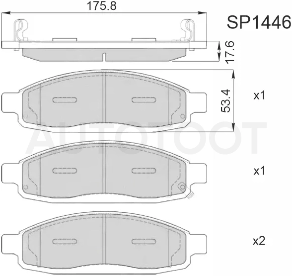 Колодки тормозные (Спереди) Infiniti QX56 04-13 / Nissan Armada 03-16 / Titan 03-15