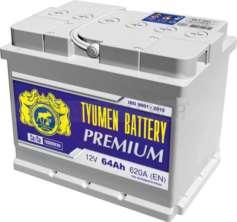 Аккумулятор TYUMEN BATTERY 64Ah 620A прямая полярность (+-)