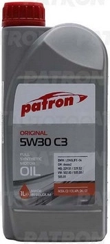 5W-30 масло моторное синтетическое 1л - Артикул 5W30C31LORIGINAL - Производитель Patron - Фото, Отзывы, Цены
