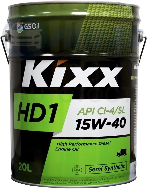 15W-40 KIXX HD Масло моторное полусинтетика 20л (DYNAMIC 15W-40) CH-4