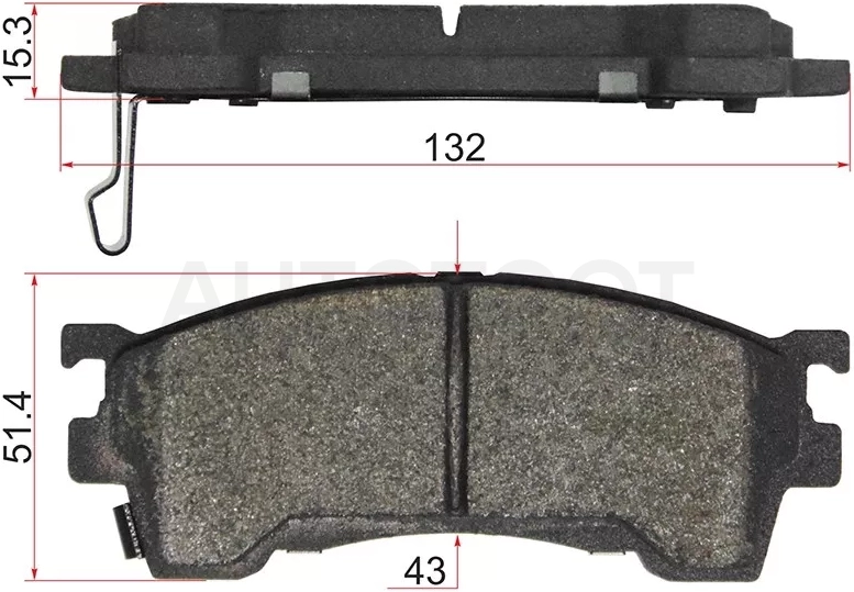 Колодки тормозные (Спереди) Mazda 323 98-03 / 626 92-97 / Capella 94-02 / Cronos 91-95