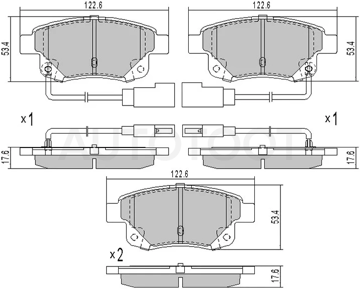 Колодки тормозные (Сзади) Ford Transit 06-14