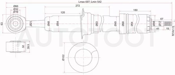 Стойка передняя Toyota Land Cruiser (J200) 07-21 / Sequoia 07-17 - Артикул ST4851069395 - Производитель Sat - Фото, Отзывы, Цены