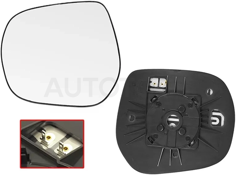 Полотно зеркала Toyota Land Cruiser (J200) 07-21 / Land Cruiser Prado (J150) 09-20 (Слева/ Обогрев)