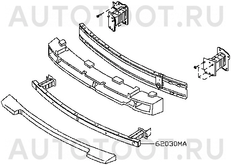 Усилитель переднего бампера нижняя часть -STDT66000RA0 Sat для NISSAN QASHQAI