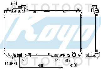 Радиатор охлаждения AT 2L -TY0004102R Sat для TOYOTA RAV4