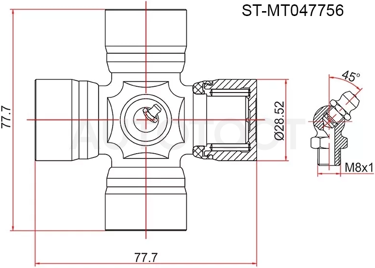 Крестовина MMC CANTER FA/FB/FE - Артикул STMT047756 - Производитель Sat - Фото, Отзывы, Цены