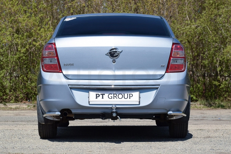 CHEVROLET Cobalt 2019- Защита заднего бампера угловая Ø38мм (НПС) - Артикул CHC220101 - Производитель PT Group - Фото, Отзывы, Цены