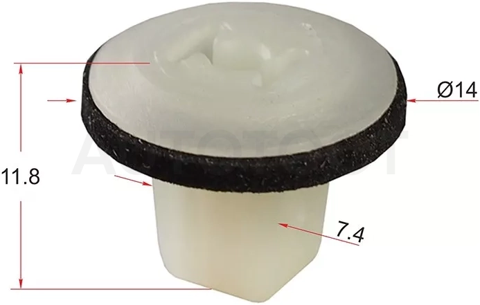 Клипса TOYOTA/LEXUS/HONDA (Продажа по 10шт) - Артикул STKJ1008 - Производитель Sat - Фото, Отзывы, Цены
