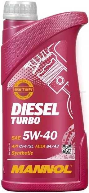 5W-40 MANNOL Diesel Turbo 1л Масло моторное синтетическое - Артикул 4036021101101 - Производитель Mannol - Фото, Отзывы, Цены