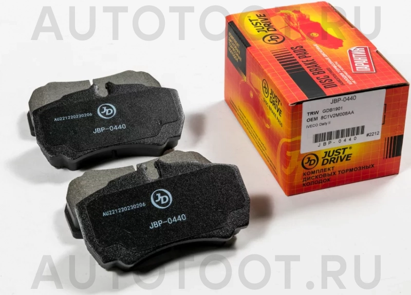 Колодки тормозные дисковые задние - Артикул JBP0440 - Производитель Just Drive - Фото, Отзывы, Цены