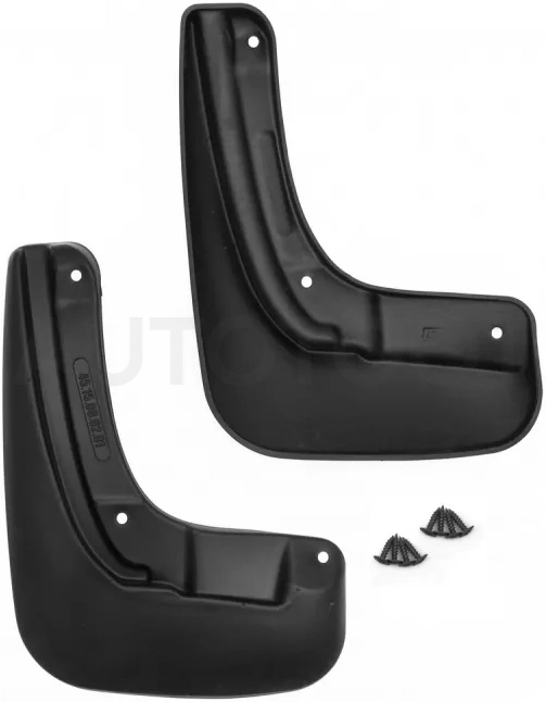 Брызговики задние для SKODA Rapid, 2012-2020, 2020 - , VOLKSWAGEN Polo 2020 - Лифтбек 2 шт. (standard) / Шкода Рапид