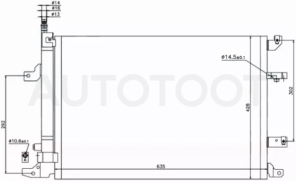 Радиатор кондиционера Volvo S60 00-10 / S80 98-06