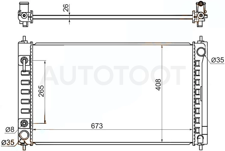 Радиатор охлаждения 2.5/3.5 -NS0004J32 Sat для NISSAN TEANA