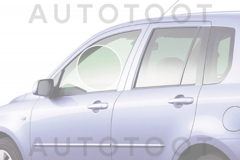 Стекло переднее левое опускное -  для MAZDA 2 (DEMIO)