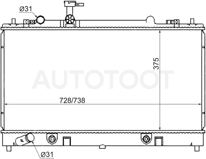 Радиатор Mazda 6 02-08 / Atenza 02-07 - Артикул MZ0005 - Производитель Sat - Фото, Отзывы, Цены