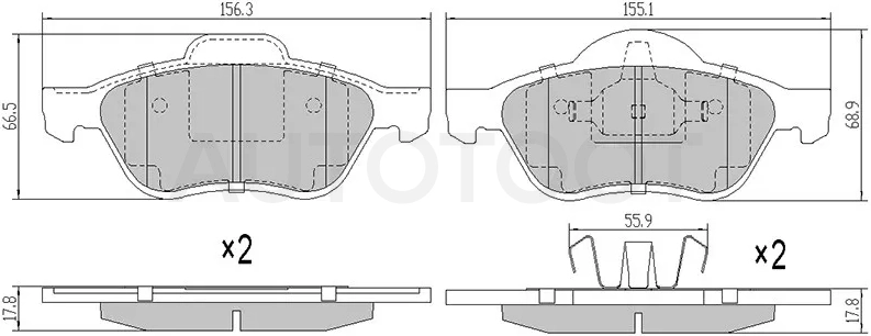Колодки тормозные (Спереди) Renault Clio 05-11 / Grand Scenic 04-09 / Laguna 00-08 / Megane 02-09