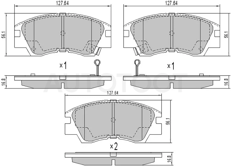 Колодки тормозные (Спереди) Mitsubishi Delica 79-07 / L200 86-05 / Pajero 81-00 / L300 87-98