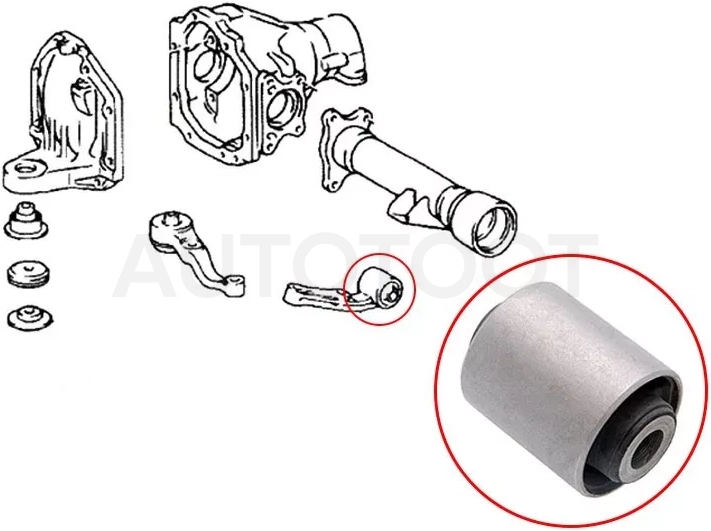 Сайлентблок редуктора Toyota Land Cruiser (J100) 98-07 / Lexus LX 98-07 - Артикул ST5238060040B - Производитель Sat - Фото, Отзывы, Цены