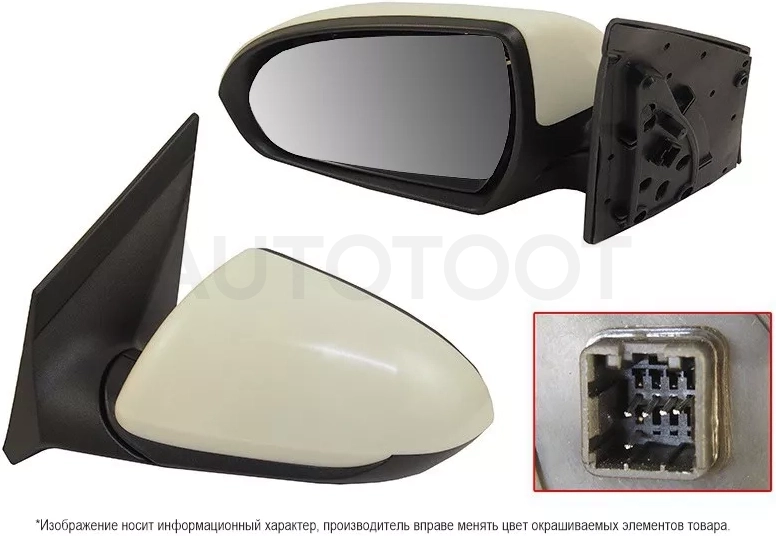 Зеркало Hyundai Solaris 17-22 / Solaris HS 24- (Слева/ Обогрев/ Регулировка/ 5 контактов)