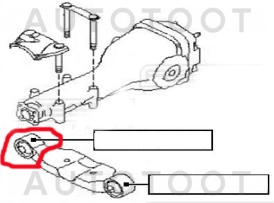 Сайлентблок подушки дифферинциала правый -ST41310AG022BU1 Sat для SUBARU FORESTER, SUBARU IMPREZA, SUBARU LEGACY, SUBARU OUTBACK