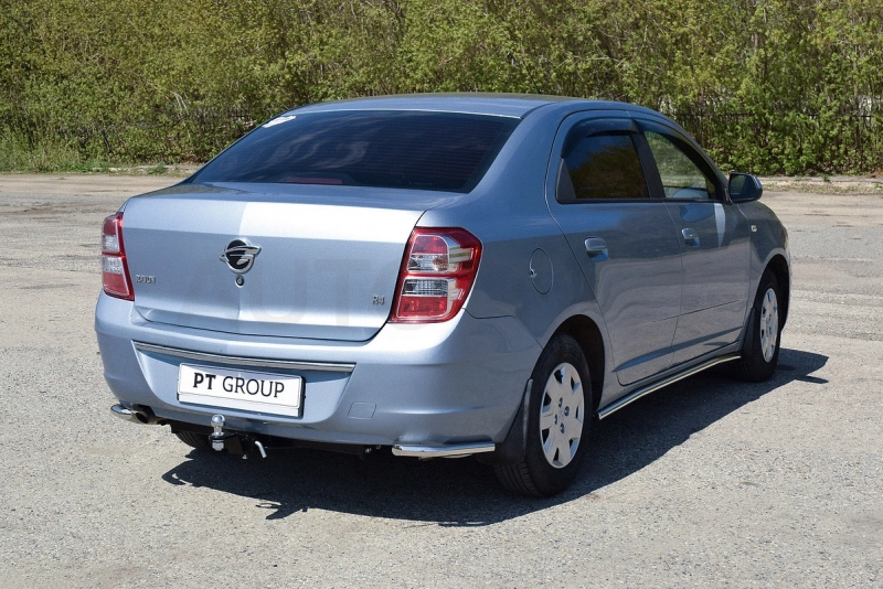 CHEVROLET Cobalt 2019- Защита заднего бампера угловая Ø38мм (НПС) - Артикул CHC220101 - Производитель PT Group - Фото, Отзывы, Цены
