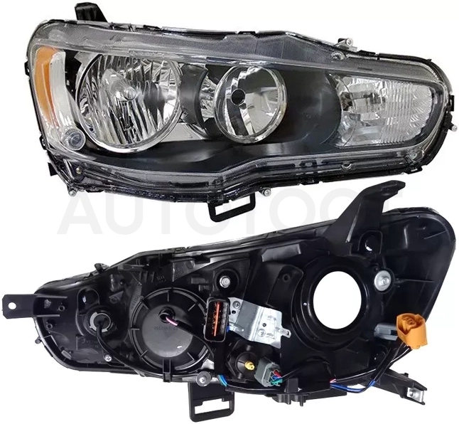 Фара Mitsubishi Lancer 07-17 (Справа/ Галоген/ С электрокорректором) - Артикул ST2141190R - Производитель Sat - Фото, Отзывы, Цены