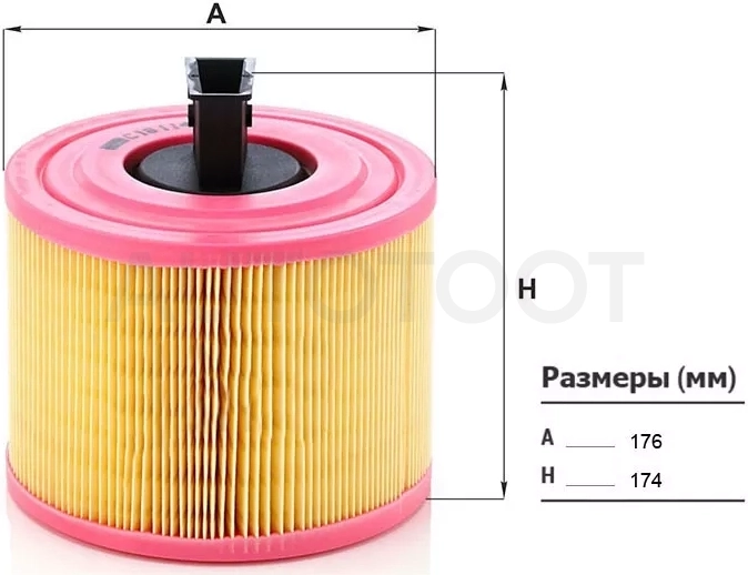 Фильтр воздушный BMW 3-SERIES E90/91/92/93 05-13/1-SERIES E81/82/87/88 07-11/X1 E84 09-15