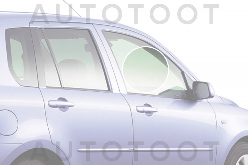 Стекло переднее правое опускное -  для MAZDA 2 (DEMIO)