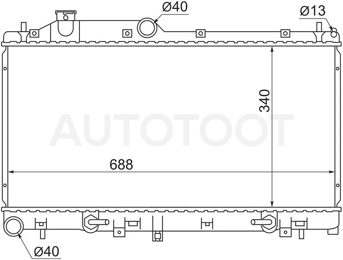 Радиатор Subaru Forester 07-19 / Impreza 07-16 / Legacy 03-09 / Outback 03-09