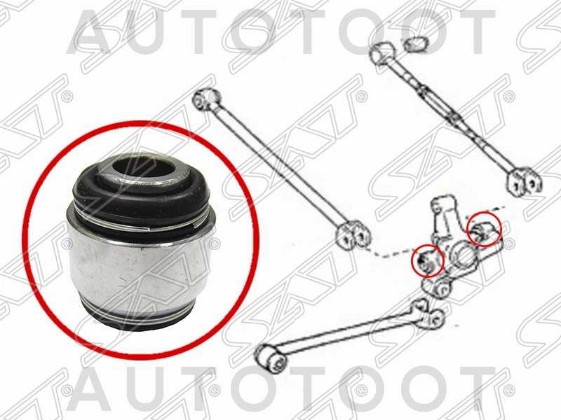 Сайлентблок заднего поперечного рычага -FSB00040 Fenox для TOYOTA CAMRY GRACIA, TOYOTA CELICA, TOYOTA HARRIER, LEXUS RX300, TOYOTA KLUGER, TOYOTA HIGHLANDER, TOYOTA AVALON