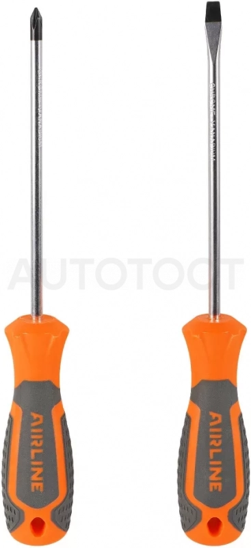Набор отвёрток 2 пр. (SL5x125mm, PH1x125mm), пласт.подвес - Артикул ATAU010 - Производитель Airline - Фото, Отзывы, Цены