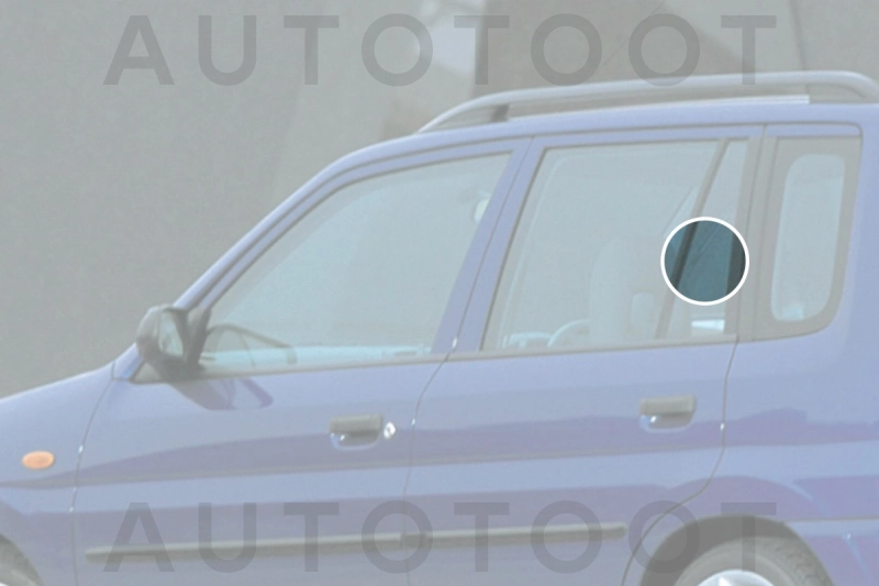 Стекло форточки (уголок) задней левой двери -  для MAZDA 2 (DEMIO)