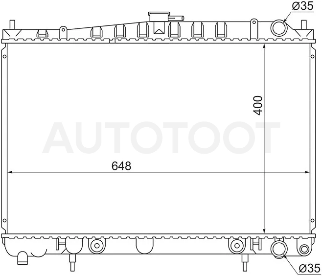 Радиатор Nissan Laurel 93-02 / Skyline 93-01 / Skyline GT-R 95-02 / Stagea 96-01