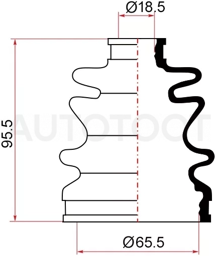 Пыльник ШРУСа наружный SUZUKI SX4 YA/YB11 AT 06-/внутренний KIA PICANTO 04-11